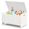 White MDF Toy Box for Kids with Safety Features and Rounded Edges Ample Storage and Portable Handles